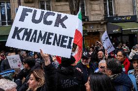 Pro Crown Prince Reza Pahlavi Protrest - Paris