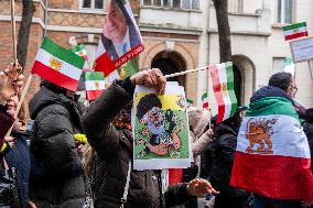 Pro Crown Prince Reza Pahlavi Protrest - Paris