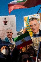 Pro Crown Prince Reza Pahlavi Protrest - Paris