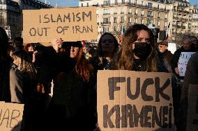 Pro Crown Prince Reza Pahlavi Protrest - Paris