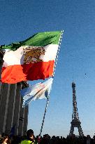 Pro Crown Prince Reza Pahlavi Protrest - Paris