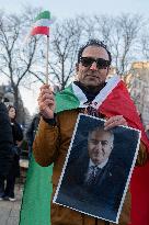 Pro Crown Prince Reza Pahlavi Protrest - Paris