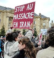 Demonstration Against Repression in Iran - Paris