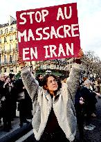 Demonstration Against Repression in Iran - Paris
