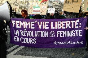 Demonstration Against Repression in Iran - Paris
