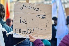 Demonstration Against Repression in Iran - Paris