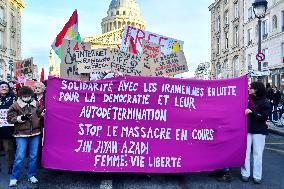 Demonstration Against Repression in Iran - Paris