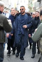 MFW - Ricky Martin Leaves Armani