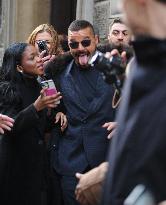 MFW - Ricky Martin Leaves Armani