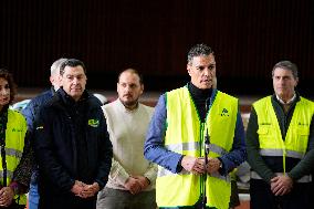 Pedro Sanchez Visits Accident Victims In Adamuz - Spain