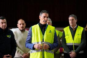 Pedro Sanchez Visits Accident Victims In Adamuz - Spain