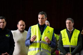 Pedro Sanchez Visits Accident Victims In Adamuz - Spain
