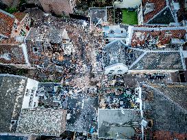 Damage After Explosion and Fire in Utrecht City Center - Netherlands