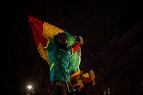 Celebration After Senegal's Victory at The African Cup of Nations - Paris