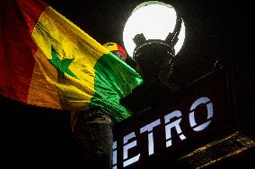 Celebration After Senegal's Victory at The African Cup of Nations - Paris