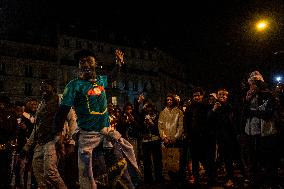 Celebration After Senegal's Victory at The African Cup of Nations - Paris