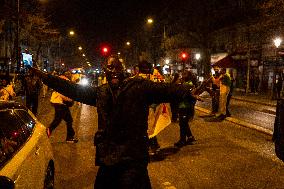 Celebration After Senegal's Victory at The African Cup of Nations - Paris