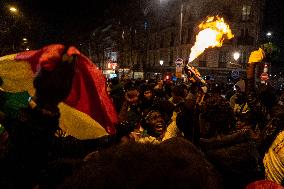 Celebration After Senegal's Victory at The African Cup of Nations - Paris