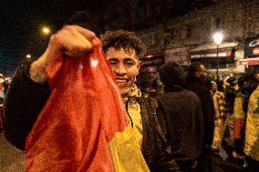 Celebration After Senegal's Victory at The African Cup of Nations - Paris