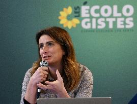 Marine Tondelier Press Conference - Paris