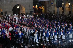 San Sebastian Flag Hoisting Launches 100th Tamborrada - Spain