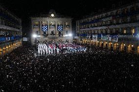 San Sebastian Flag Hoisting Launches 100th Tamborrada - Spain