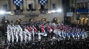 San Sebastian Flag Hoisting Launches 100th Tamborrada - Spain