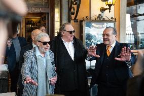 Gerard Depardieu Reconciles With Rino Barillari - Rome