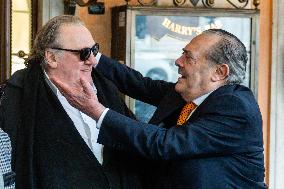 Gerard Depardieu Reconciles With Rino Barillari - Rome