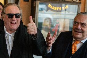 Gerard Depardieu Reconciles With Rino Barillari - Rome