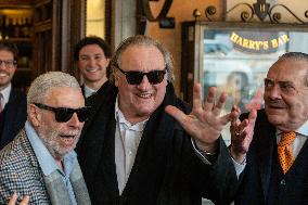 Gerard Depardieu Reconciles With Rino Barillari - Rome