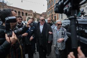 Gerard Depardieu Reconciles With Rino Barillari - Rome