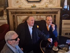 Gerard Depardieu Reconciles With Rino Barillari - Rome