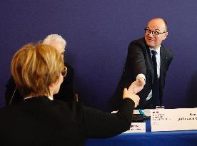 Sebastien Martin At Press Conference - Paris