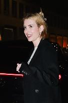 Emma Roberts at Nobu Restaurant for Dinner During MFW - Milan