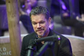 Matt Damon At World Economic Forum Annual Meeting - Davos