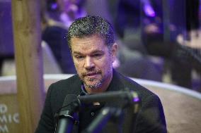 Matt Damon At World Economic Forum Annual Meeting - Davos