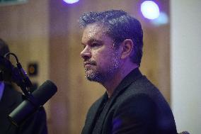 Matt Damon At World Economic Forum Annual Meeting - Davos