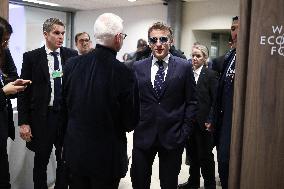 Macron And Carney At World Economic Forum Annual Meeting - Davos