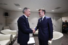 Macron And Carney At World Economic Forum Annual Meeting - Davos