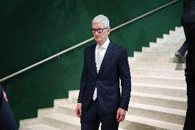 Tim Cook At World Economic Forum Annual Meeting - Davos