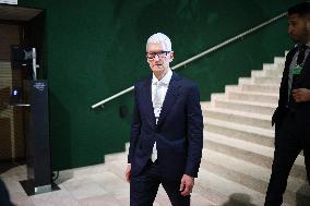 Tim Cook At World Economic Forum Annual Meeting - Davos