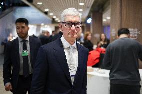Tim Cook At World Economic Forum Annual Meeting - Davos