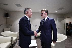 Macron And Carney At World Economic Forum Annual Meeting - Davos