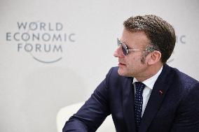 Macron And Carney At World Economic Forum Annual Meeting - Davos