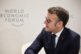 Macron And Carney At World Economic Forum Annual Meeting - Davos