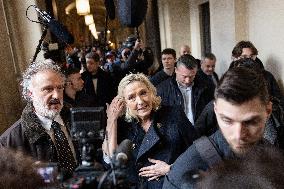 Trial of Marine Le Pen and RN s officials during a break - Paris AJ