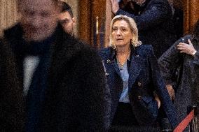 Trial of Marine Le Pen and RN s officials during a break - Paris AJ