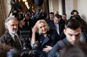 Trial of Marine Le Pen and RN s officials during a break - Paris AJ