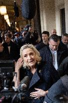 Trial of Marine Le Pen and RN s officials during a break - Paris AJ